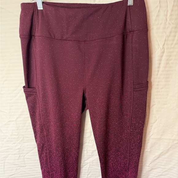 Talbots Pants - Talbots XL Winter Burgundy Speckled Leggings Pristine Condition